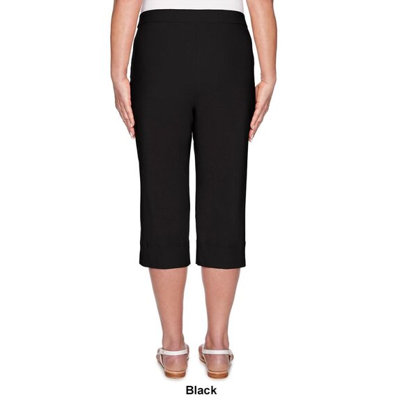 Alfred Dunner Womens Petite Classic Modern Fit Capri Pants Black Size 10P NWT - Picture 2 of 3